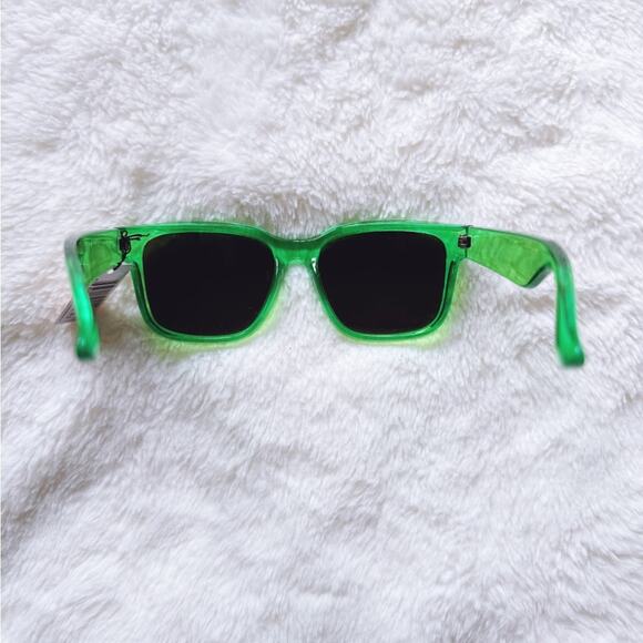 Cerise Bright Green Mirrored Sunglasses - Picture 12 of 15